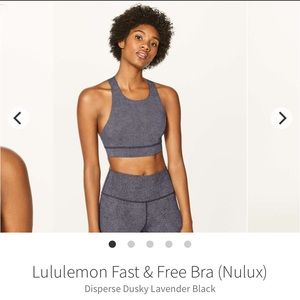 Lululemon fast and free bra
